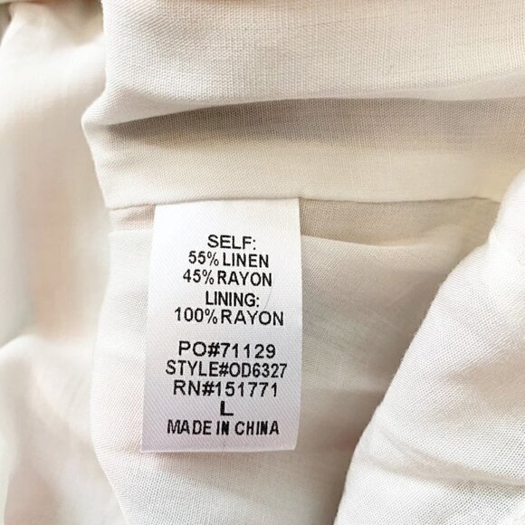 NEW Gilli linen blend bold striped dual v-neck sleeveless fitted lined dress - Picture 10 of 10